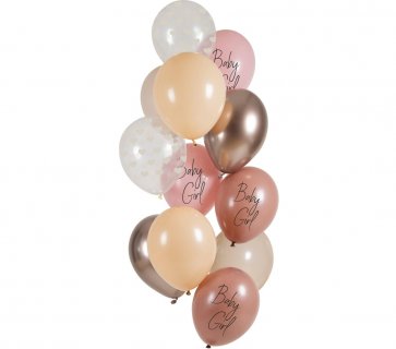 Boho baby girl latex balloons 12pcs