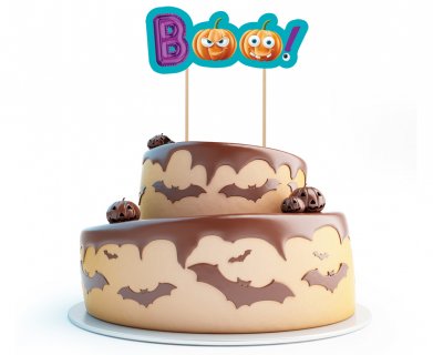 Boo decorative topper for the cake in Halloween season