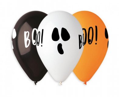 Boo λάτεξ μπαλόνια για το Halloween 5τμχ
