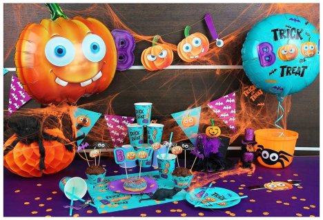Boo trick or treat foil balloon for Halloween theme party decoration