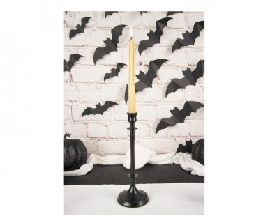 Black metallic candle holder for a Halloween theme party