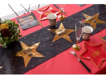 cinema-black-table-runner-with-gold-foiled-print-themed-party-decoration-san6631