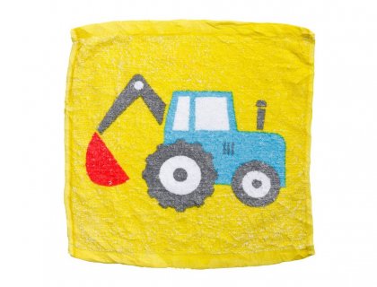 Construction yellow magic towel party favors