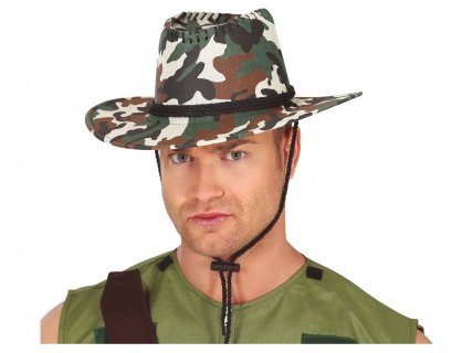 Cowboy hat with the military camouflage design