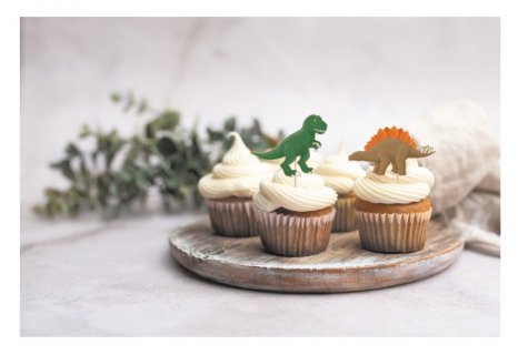 Party and candy bar accessories, decorative picks with dinosaurs theme