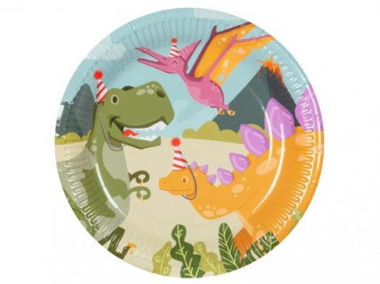 Δεινόσαυροι σε Πάρτυ Μεγάλα Χάρτινα Πιάτα (10τμχ)