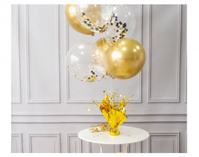 Διακοσμητικό για σύνθεση με μπαλόνια πάνω στο τραπέζι σε χρυσό χρώμα