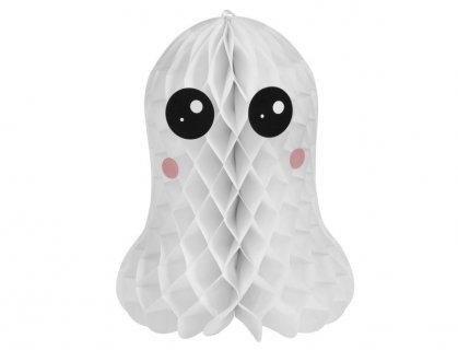 Ghost hanging honeycomb decoration for Halloween party
