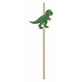 Dinosaurs kraft paper straws 10pcs