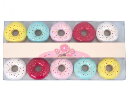 Decorative garland with donuts lights
