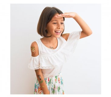 Temporary tattoos with jungle animals theme designs from the savanna collection