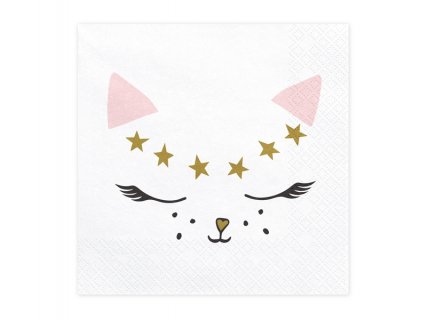 Meow luncheon napkins with cat theme