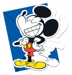 Mickey Super Cool Party Invitations (6pcs)