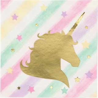 Unicorn with Stars Beverage Napkins 16/pcs