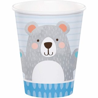 Blue Bear Paper Cups (8pcs)