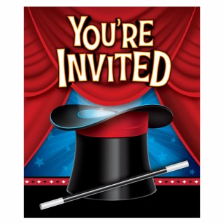 Magic Party invitations 8/pcs