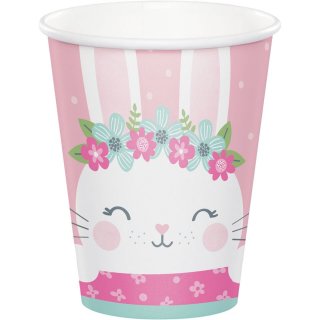 Pink Bunny Paper Cups (8pcs)