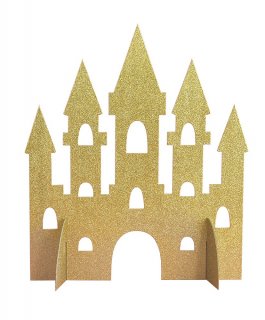 Gold with Glitter Castle Centerpiece Table Decoration