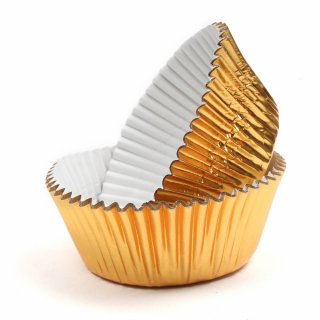 Gold Metallic Cupcake Cases 45/pcs