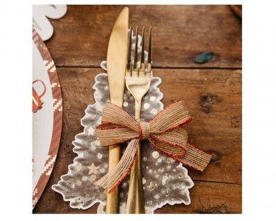 Christmas tree cutlery holders for your festive table decoration