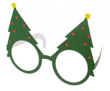 Christmas tree paper glasses