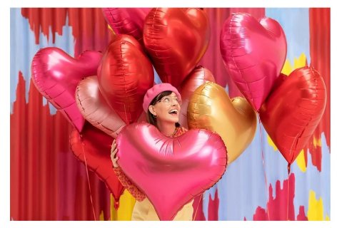 Elegant καρδιά foil μπαλόνι σε κόκκινο χρώμα