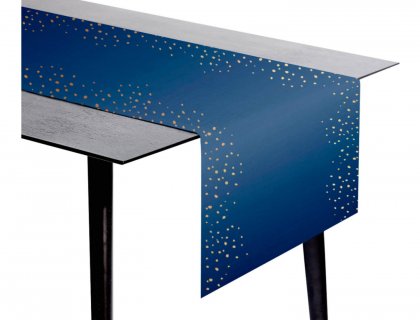 Elegant true blue διακοσμητικό runner για το τραπέζι 240εκ x 40εκ