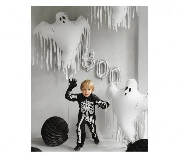 Μπαλόνι foil με σχήμα το φάντασμα με tassels για Halloween πάρτυ