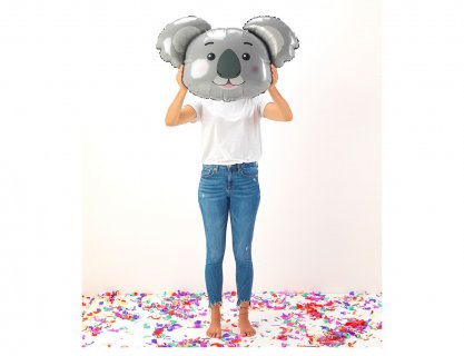 Koala face foil balloon for party decoration