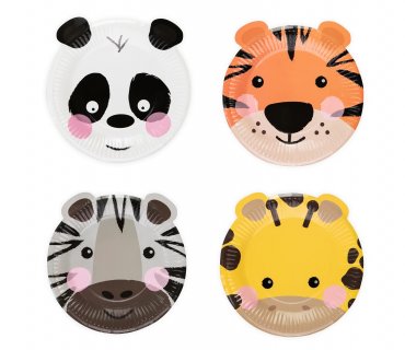 Friends of the jungle small paper plates 4pcs