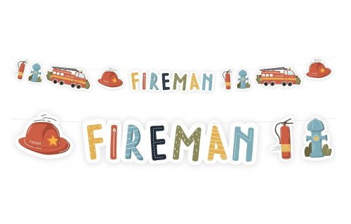 Διακοσμητική χάρτινη γιρλάντα με το λεκτικό Fireman