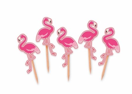 Flamingo decorative picks 25pcs