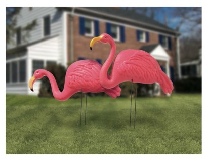 Flamingo garden stakes 2pcs