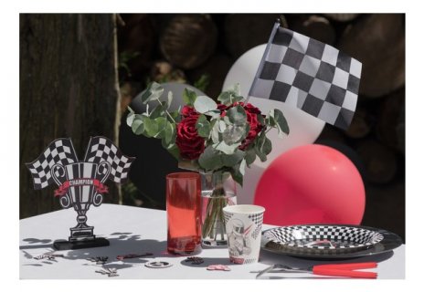 Flag for a party decoration with Formula theme