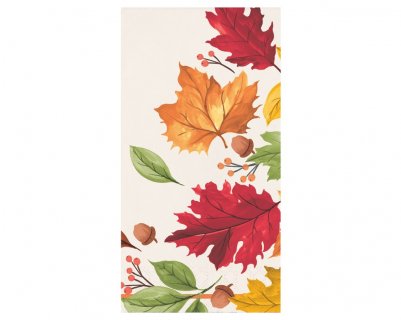 Towel napkins with fall leaves design 16pcs