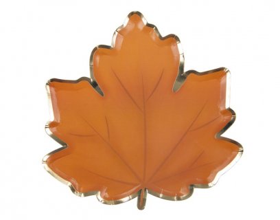 Autumn leaves shaped paper plates