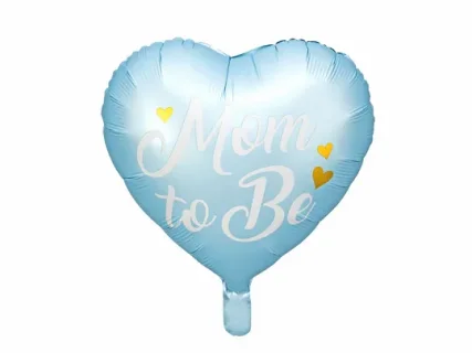 Γαλάζια καρδιά mom to be foil μπαλόνι 35εκ