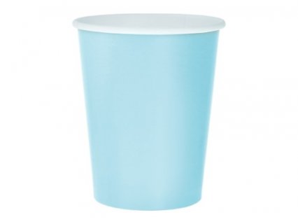 Light blue color paper cups 14 pieces