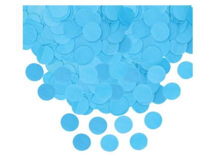 Blue round shaped paper confetti 50g
