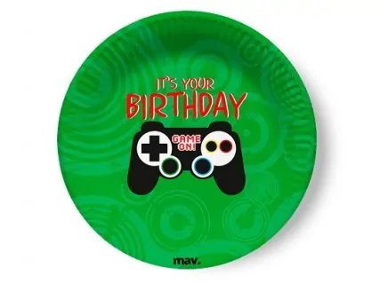 Game controller small paper plates 8pcs