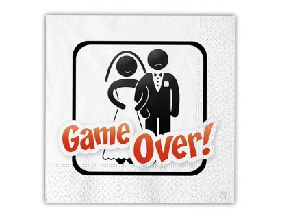 Game over χαρτοπετσέτες για μπάτσελορ πάρτυ 16τμχ