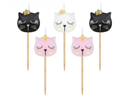 cats-with-gold-details-birthday-cake-candles-pfspki