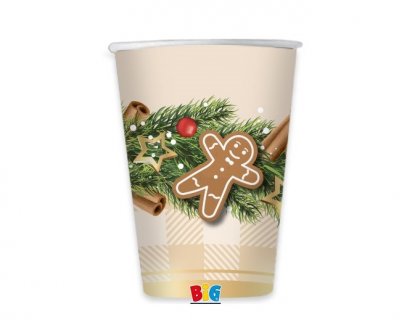 Gingerbread paper cups for Christmas 6pcs