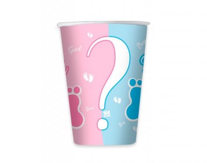 Girl or boy paper cups 8pcs