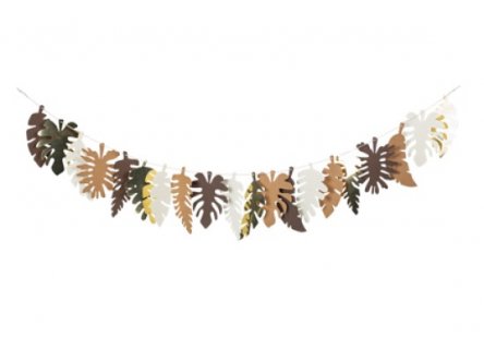 Brown shades garland with leaves 2m