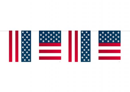 Flag bunting for an American theme party decoration 10 meters