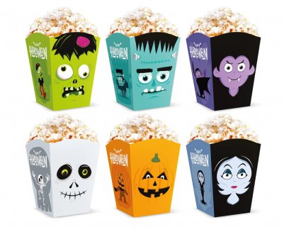 Halloween monsters treat boxes 6pcs