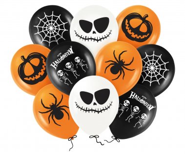 Halloween latex balloons 10pcs