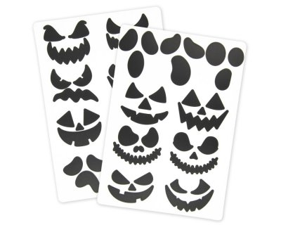 Halloween creepy faces stickers 17pcs