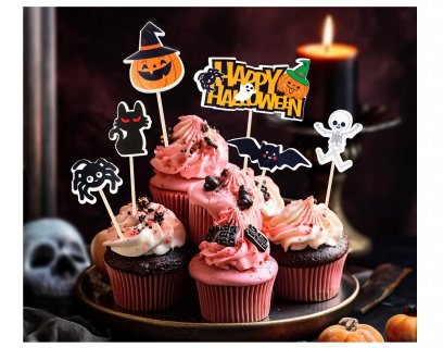 Cake toppers for a Halloween theme cake decoration